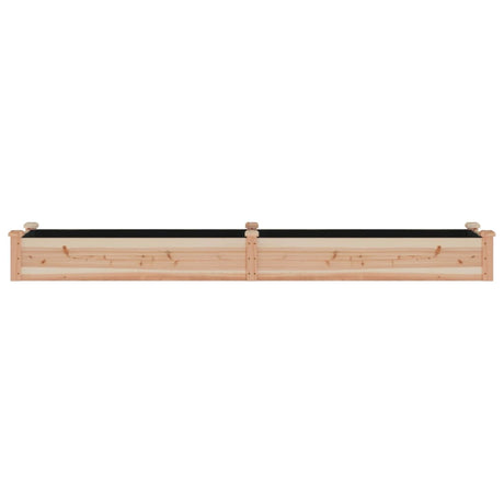 Vidaxx Pflanzgefäß erhöht mit Futter 240x45x25 cm aus massivem Kiefernholz