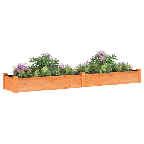 Vidaxx Pflanzgefäß erhöht mit Futter 240x45x25 cm Kiefernholz braun