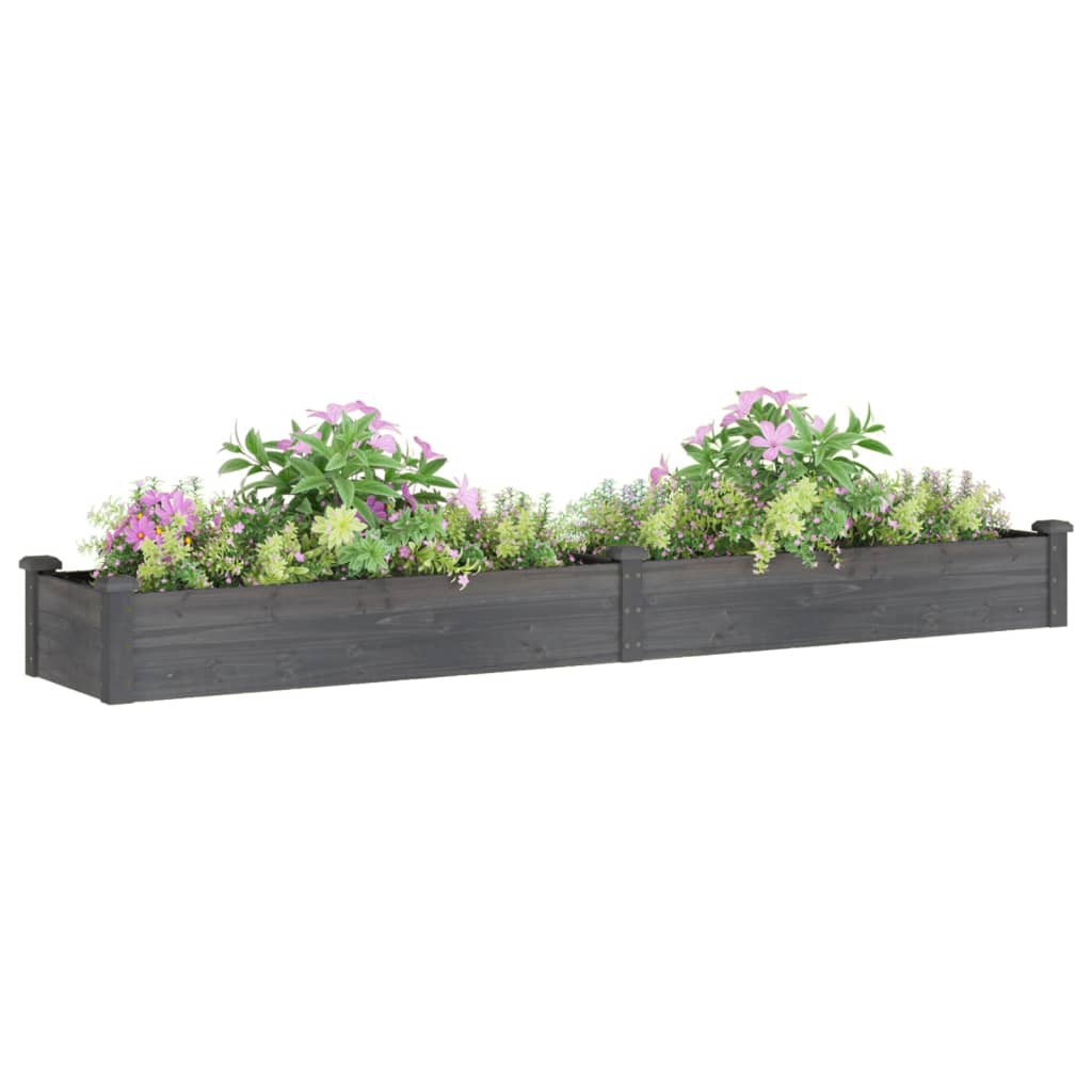 Vidaxx Pflanzgefäß erhöht mit Futter 240x45x25 cm Kieferngrau