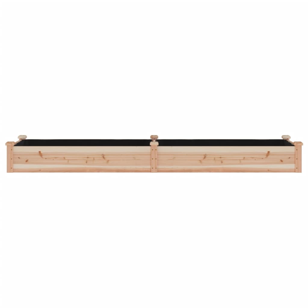 VidaXL Pflanzgefäß erhöht mit Futter 240x60x25 cm aus massivem Kiefernholz
