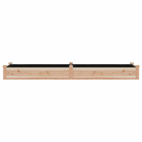 VidaXL Pflanzgefäß erhöht mit Futter 240x60x25 cm aus massivem Kiefernholz