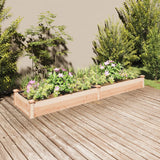 VidaXL Pflanzgefäß erhöht mit Futter 240x60x25 cm aus massivem Kiefernholz
