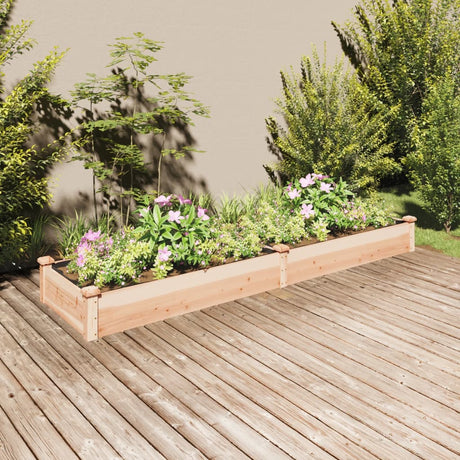 VidaXL Pflanzgefäß erhöht mit Futter 240x60x25 cm aus massivem Kiefernholz