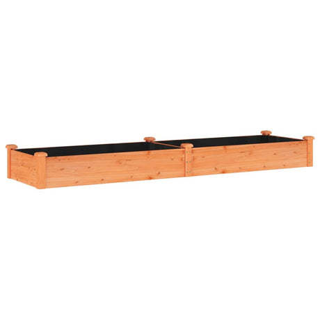 Vidaxx Pflanzgefäß erhöht mit Futter 240x60x25 cm Kiefernholz braun