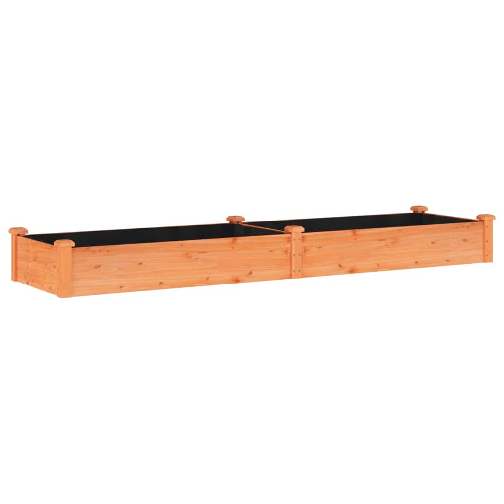 Vidaxx Pflanzgefäß erhöht mit Futter 240x60x25 cm Kiefernholz braun