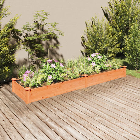 Vidaxx Pflanzgefäß erhöht mit Futter 240x60x25 cm Kiefernholz braun
