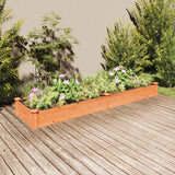 Vidaxx Pflanzgefäß erhöht mit Futter 240x60x25 cm Kiefernholz braun