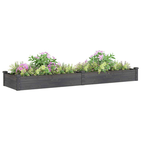 Vidaxx Pflanzgefäß erhöht mit Futter 240x60x25 cm Kieferngrau