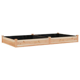 Vidaxx Pflanzgefäß erhöht mit Futter 240x120x25 cm aus massivem Kiefernholz