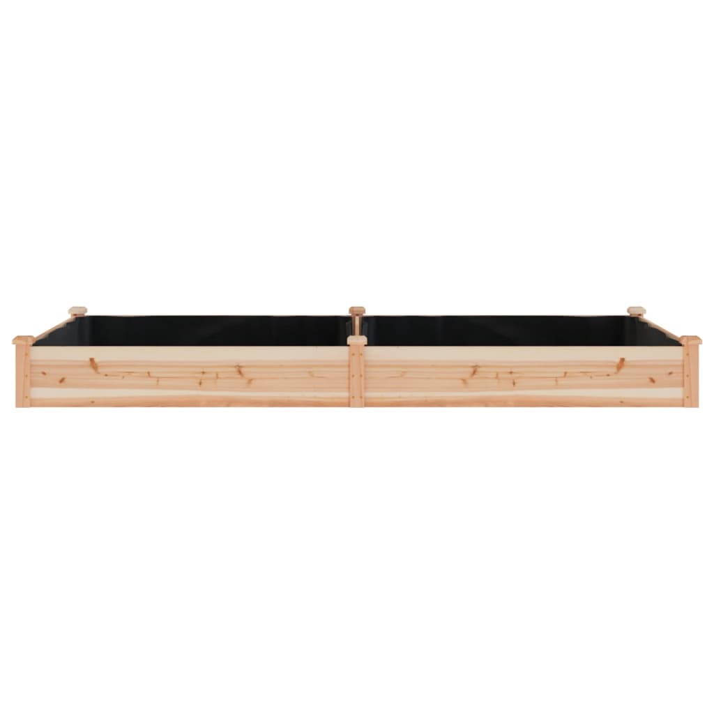 Vidaxx Pflanzgefäß erhöht mit Futter 240x120x25 cm aus massivem Kiefernholz