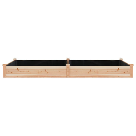 Vidaxx Pflanzgefäß erhöht mit Futter 240x120x25 cm aus massivem Kiefernholz