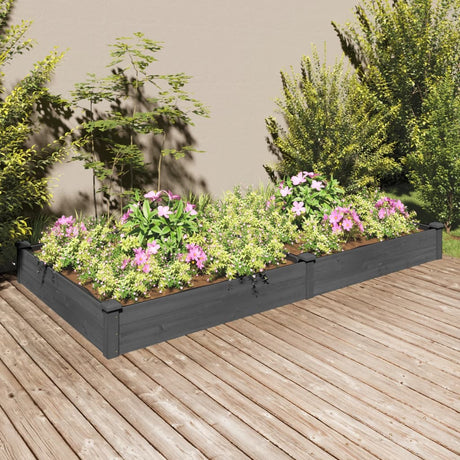 Vidaxx Pflanzgefäß erhöht mit Futter 240x120x25 cm Kieferngrau