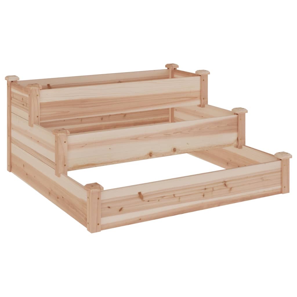 Vidaxx Pflanzgefäß erhöht mit Futter 120x120x56 cm aus massivem Kiefernholz