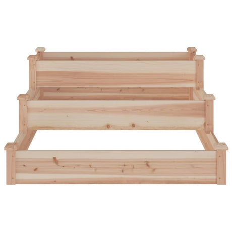 Vidaxx Pflanzgefäß erhöht mit Futter 120x120x56 cm aus massivem Kiefernholz