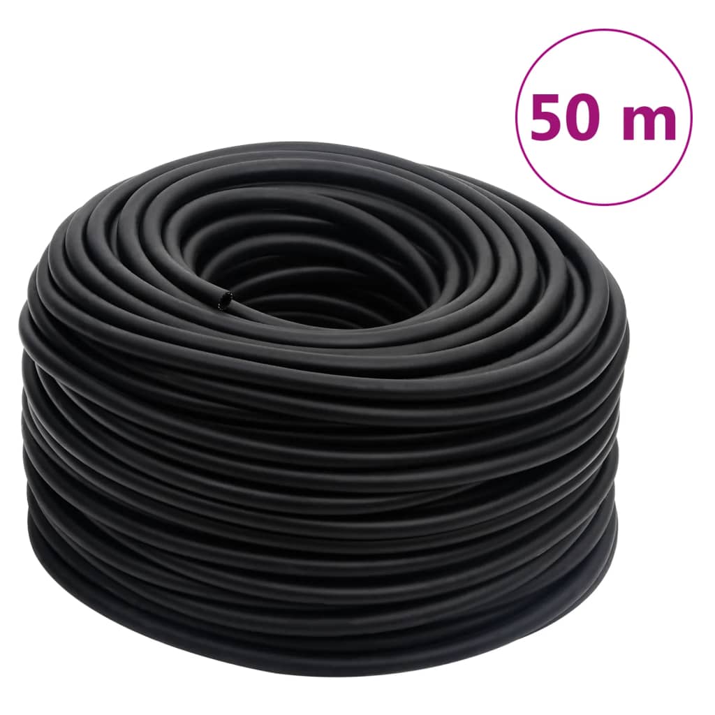 VidaXL Luftschlauch Hybrid 0,6'' 50 m Gummi und PVC schwarz
