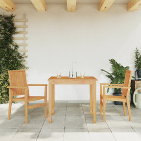 Vidaxl tuinstoelen stapelbaar 2 st 56,5x57,5x91 cm massief teakhout