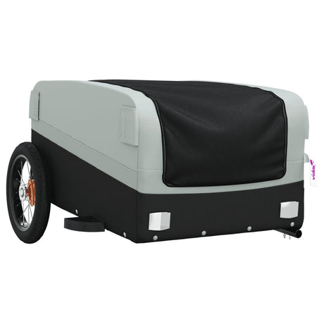 Vidaxl Fahrradanhänger 30 kg Eisen schwarz und grau