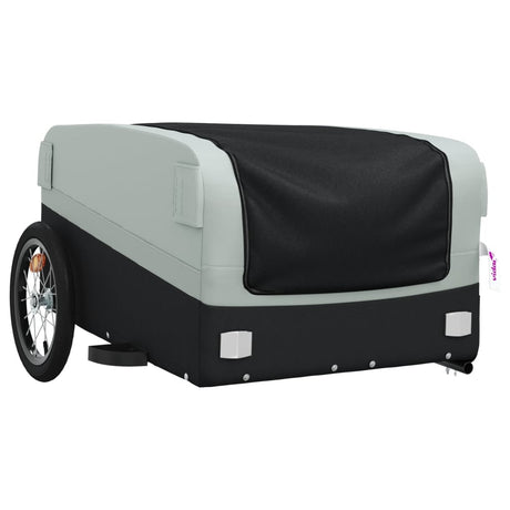 Vidaxl Fahrradanhänger 45 kg Eisen schwarz und grau