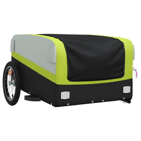 Vidaxl Fahrradanhänger 45 kg Eisen schwarz und grün