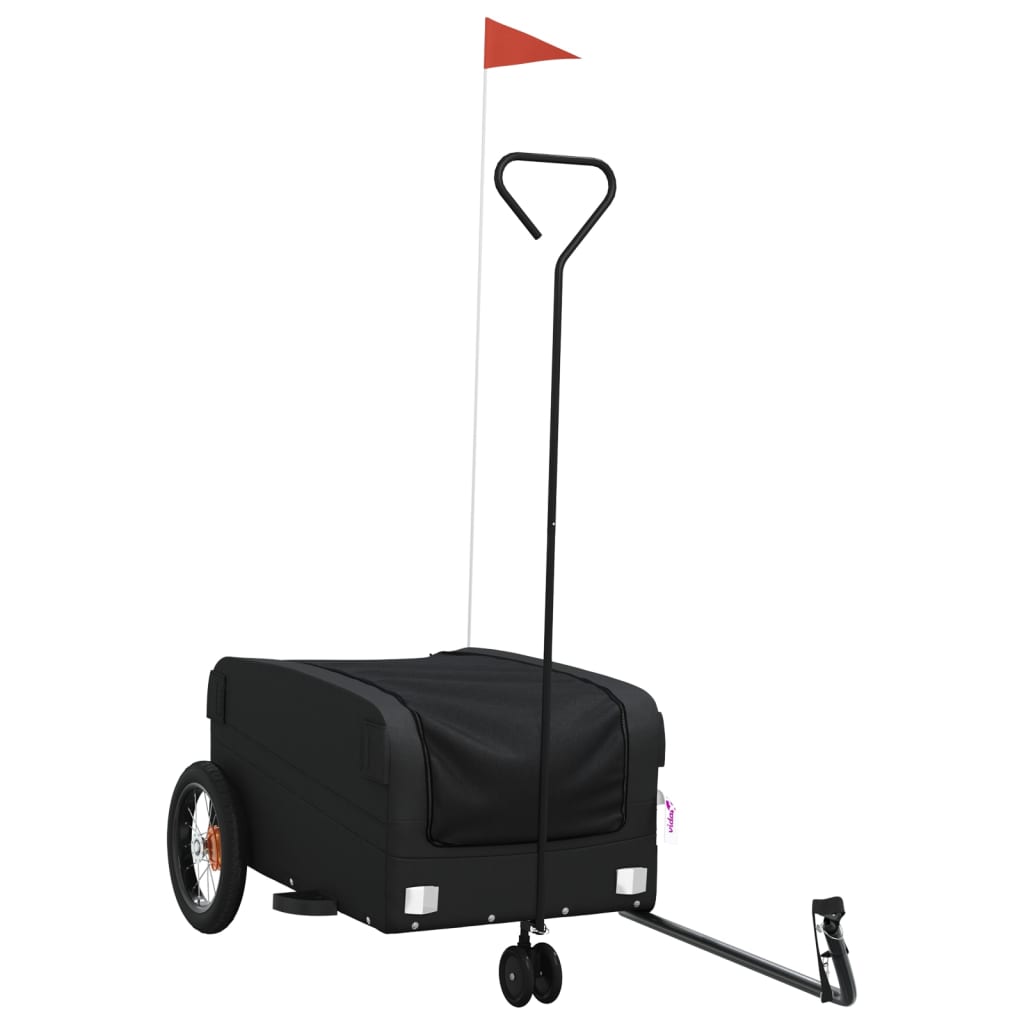 VidaXL Fahrradanhänger 30 kg Eisen schwarz