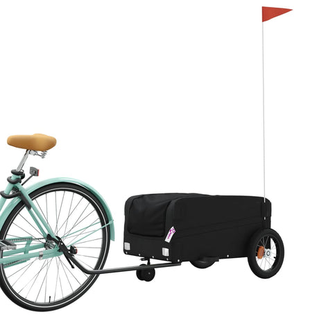 VidaXL Fahrradanhänger 30 kg Eisen schwarz