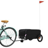 VidaXL Fahrradanhänger 30 kg Eisen schwarz