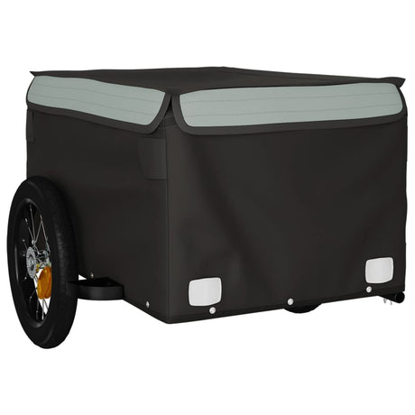 Vidaxl Fahrradanhänger 30 kg Eisen schwarz und grau