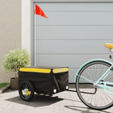Vidaxl Fahrradanhänger 30 kg Eisen schwarz und gelb
