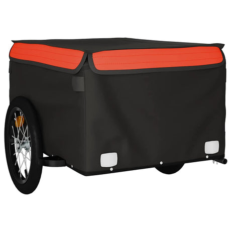 Vidaxl -Fahrradanhänger 45 kg Eisenschwarz und Orange