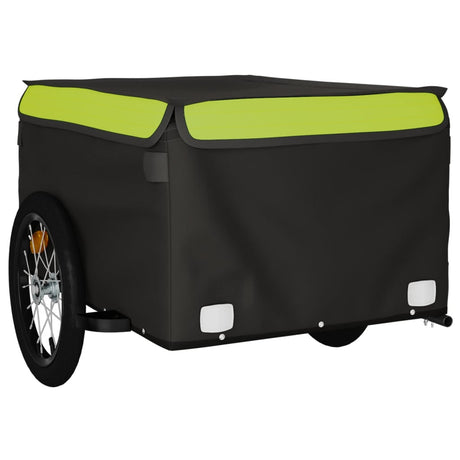 VidaXL Fahrradanhänger 45 kg Eisen schwarz und grün