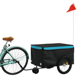 VidaXL Fahrradanhänger 30 kg Eisen schwarz und blau