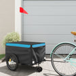 VidaXL Fahrradanhänger 30 kg Eisen schwarz und blau