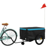 VidaXL Fahrradanhänger 45 kg Eisen schwarz und blau