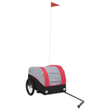 VidaXL Fahrradanhänger 30 kg Eisen schwarz und rot
