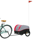 VidaXL Fahrradanhänger 30 kg Eisen schwarz und rot