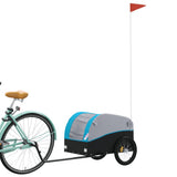 Vidaxl Fahrradanhänger 30 kg Eisen schwarz und blau