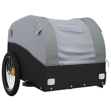 Vidaxl Fahrradanhänger 45 kg Eisen schwarz und grau
