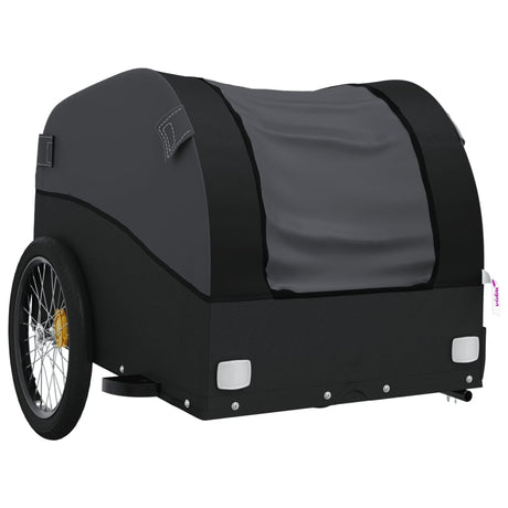 Vidaxl Fahrradanhänger 45 kg Eisen schwarz