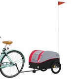 VidaXL Fahrradanhänger 30 kg Eisen schwarz und rot