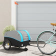 VidaXL Fahrradanhänger 45 kg Eisen schwarz und blau