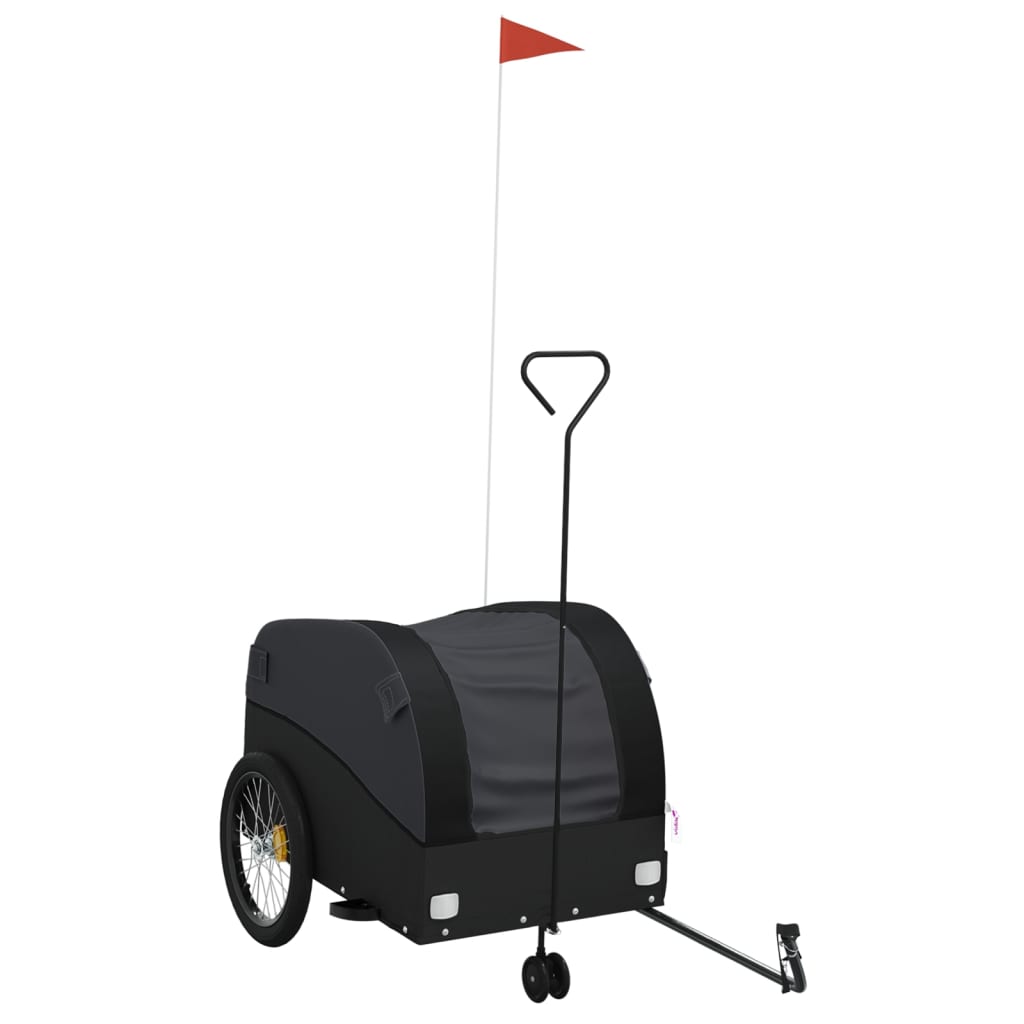 VidaXL Fahrradanhänger 45 kg Eisen schwarz