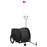 VidaXL Fahrradanhänger 45 kg Eisen schwarz
