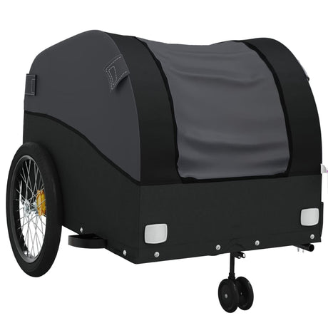 VidaXL Fahrradanhänger 45 kg Eisen schwarz