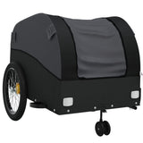 VidaXL Fahrradanhänger 45 kg Eisen schwarz
