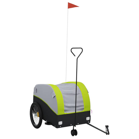 VidaXL Fahrradanhänger 45 kg Eisen schwarz und grün