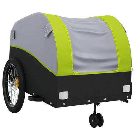 VidaXL Fahrradanhänger 45 kg Eisen schwarz und grün