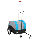 VidaXL Fahrradanhänger 45 kg Eisen schwarz und blau