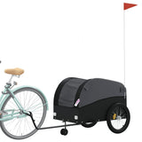 VidaXL Fahrradanhänger 45 kg Eisen schwarz