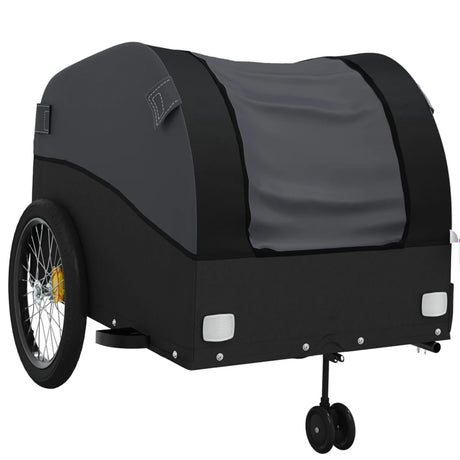 VidaXL Fahrradanhänger 45 kg Eisen schwarz