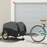 VidaXL Fahrradanhänger 45 kg Eisen schwarz